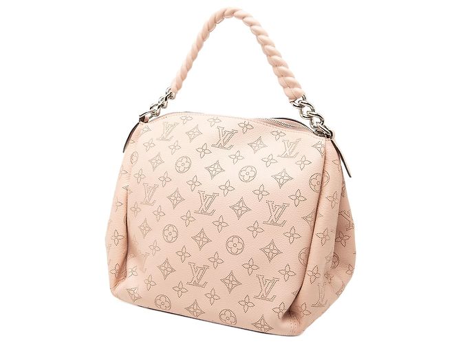 Borsa Louis Vuitton Monogram Mahina Babylone Chain BB rosa - vista 2