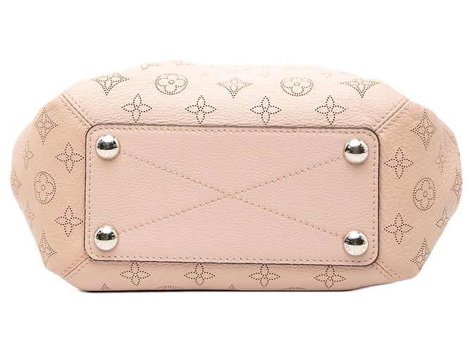 Borsa Louis Vuitton Monogram Mahina Babylone Chain BB rosa - vista 3
