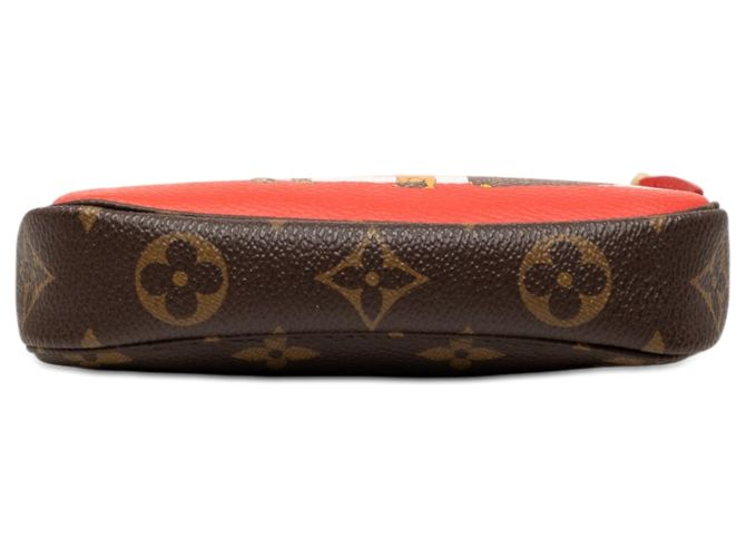 Mini Pochette Accessori Louis Vuitton Monogram Cats Christmas Animation Marrone - vista 3