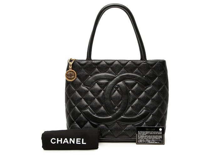 Tote Chanel Caviar Medallion nero - vista 7