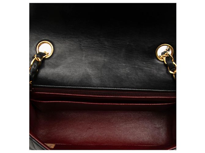 Borsa a tracolla Chanel Diana Flap piccola in agnello nero - vista 4