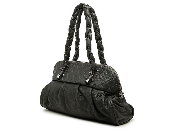 Borsa a tracolla Lady Braid in pelle di vitello nera Chanel Nero - vista 2