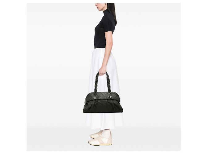 Borsa a tracolla Lady Braid in pelle di vitello nera Chanel Nero - vista 6