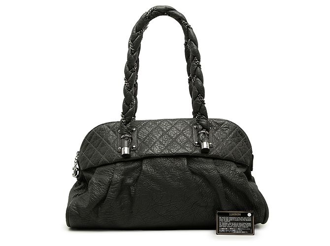 Borsa a tracolla Lady Braid in pelle di vitello nera Chanel Nero - vista 7