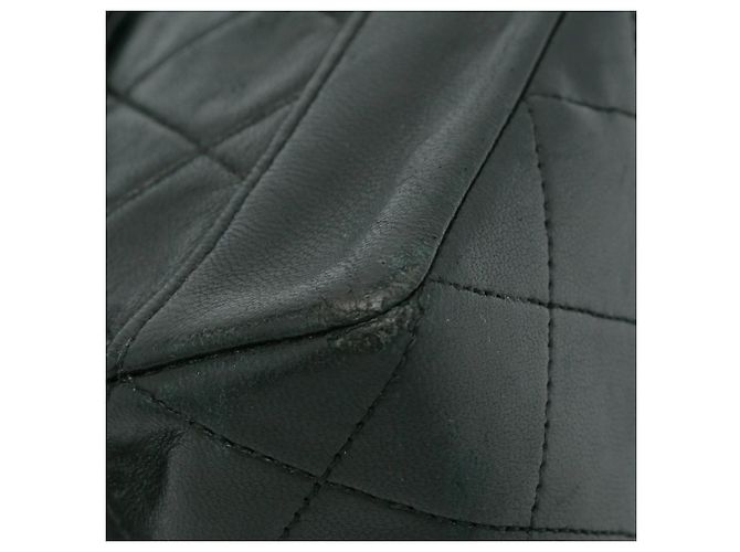 Borsa a tracolla Chanel in agnello trapuntato nero - vista 11