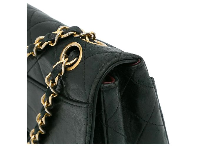 Borsa a tracolla Chanel in agnello trapuntato nero - vista 15