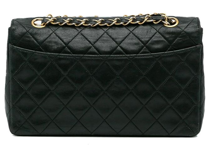 Borsa a tracolla Chanel in agnello trapuntato nero - vista 3