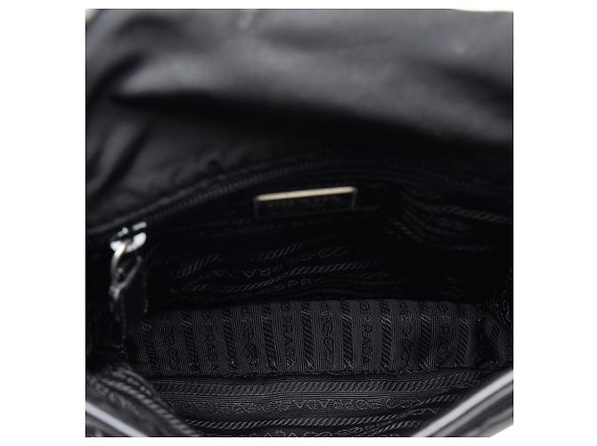 Borsa a tracolla Prada Tessuto nera con fibbia Nero - vista 5