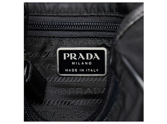 Borsa a tracolla Prada Tessuto nera con fibbia Nero - vista 6