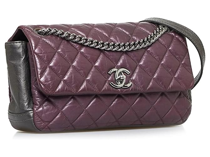 Borsa Chanel Glazed Matelasse Portobello Viola Porpora - vista 2