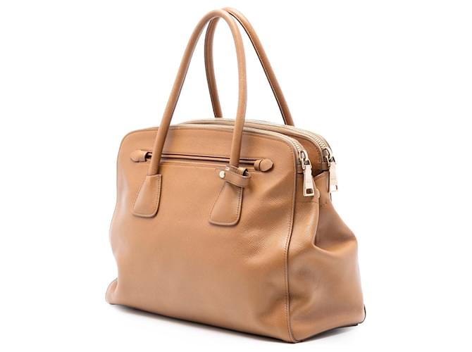 Borsa Prada Saffiano Cuir marrone - vista 2