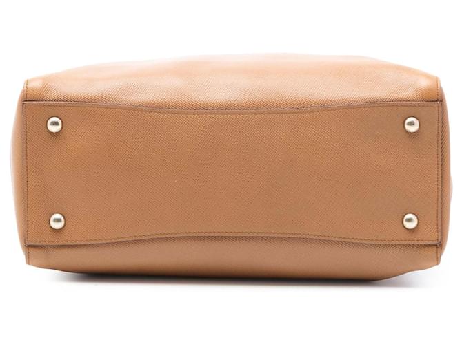 Borsa Prada Saffiano Cuir marrone - vista 3