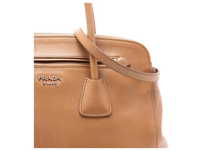 Borsa Prada Saffiano Cuir marrone - vista 6