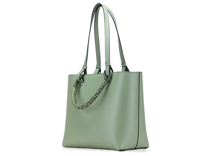 Borsa LOEWE Small Smooth Calfskin Anagram Tote Satchel verde - vista 2