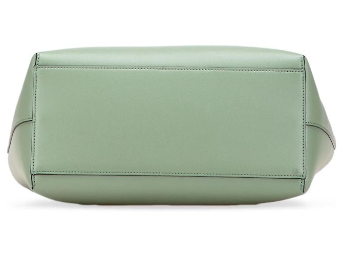 Borsa LOEWE Small Smooth Calfskin Anagram Tote Satchel verde - vista 3