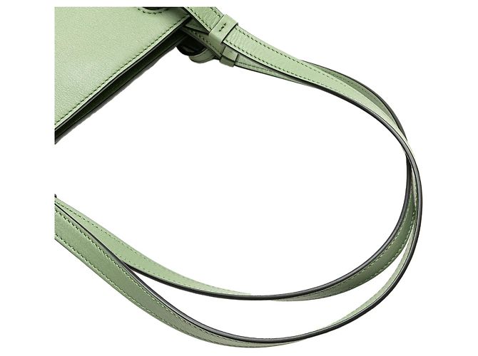 Borsa LOEWE Small Smooth Calfskin Anagram Tote Satchel verde - vista 9
