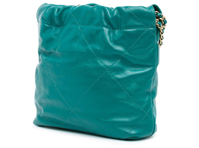 Borsa a mano Chanel Mini Shiny Calfskin 22 verde - vista 2