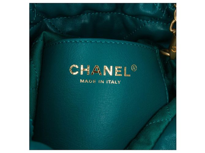 Borsa a mano Chanel Mini Shiny Calfskin 22 verde - vista 5
