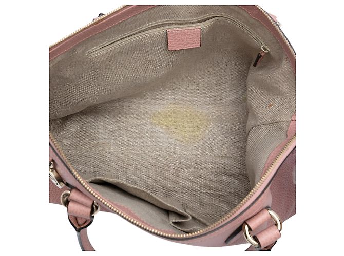 Borsa satchel Gucci Dollar in pelle di vitello GG rosa - vista 4