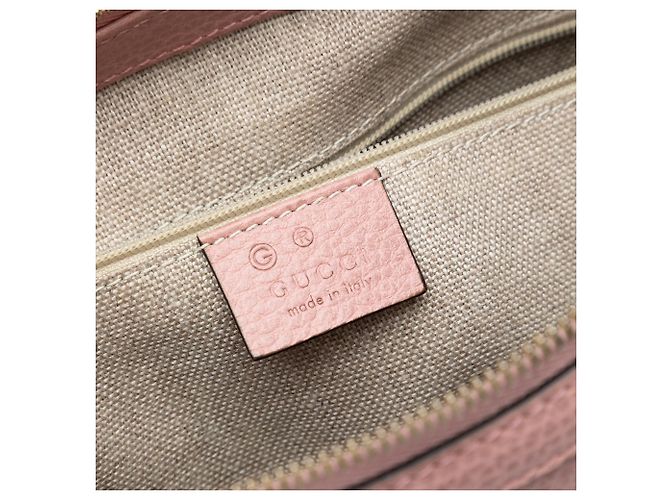 Borsa satchel Gucci Dollar in pelle di vitello GG rosa - vista 5