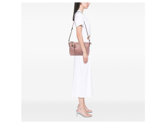 Borsa satchel Gucci Dollar in pelle di vitello GG rosa - vista 7