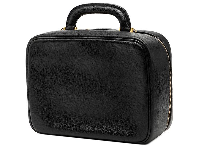 Borsa vanity Chanel CC Caviar nera Nero - vista 2