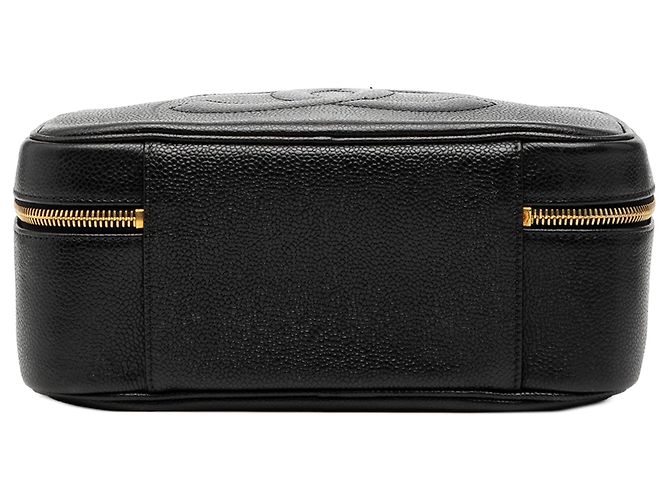 Borsa vanity Chanel CC Caviar nera Nero - vista 3