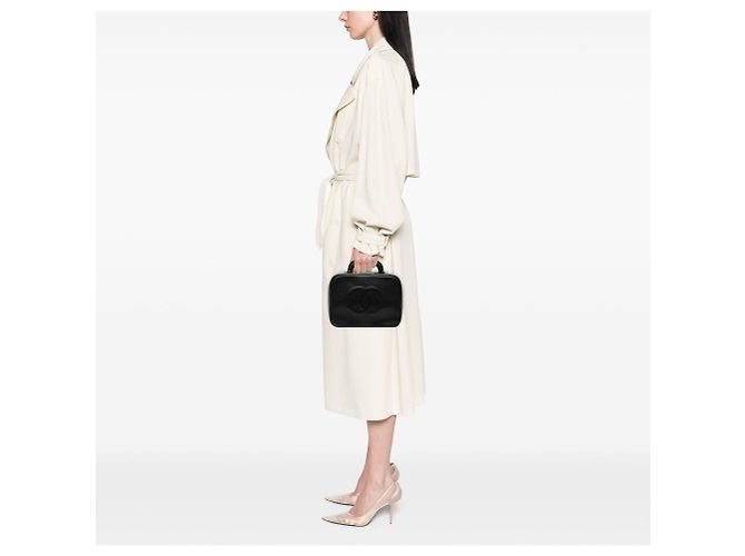 Borsa vanity Chanel CC Caviar nera Nero - vista 7
