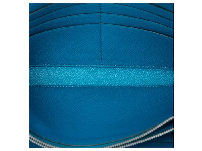 Blauer Hermès Epsom Kelly Trifold Long Wallet - Ansicht 4