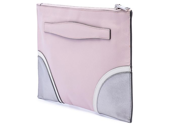 Clutch Prada Tricolor Saffiano rosa - vista 2