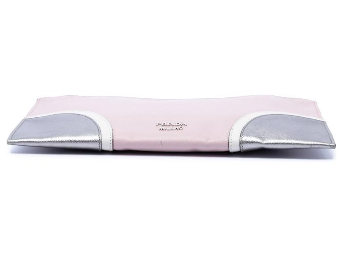 Clutch Prada Tricolor Saffiano rosa - vista 3