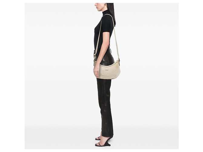 Borsa a tracolla Gucci GG Canvas Web beige - vista 6