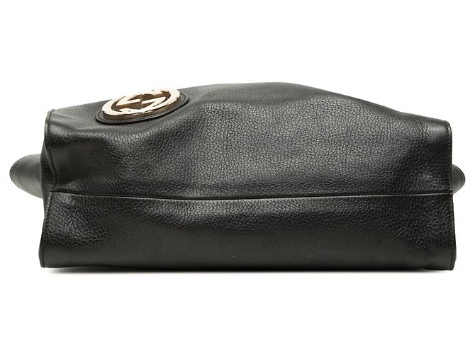 Borsa Tote Interlocking G in pelle di vitello Dollar nera Gucci Nero - vista 3