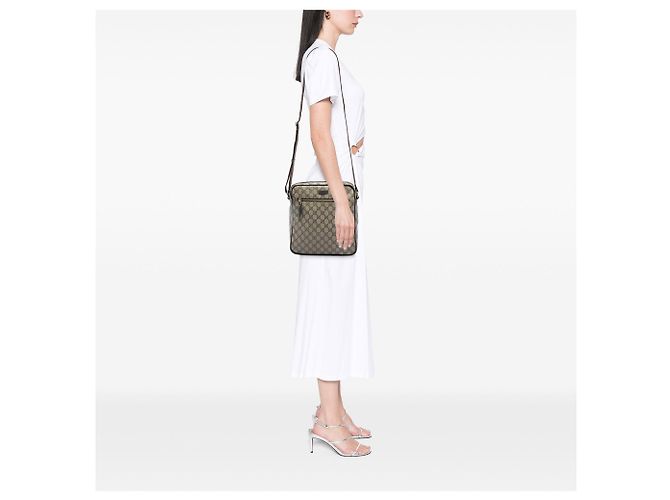Borsa a tracolla Gucci GG Supreme beige - vista 5