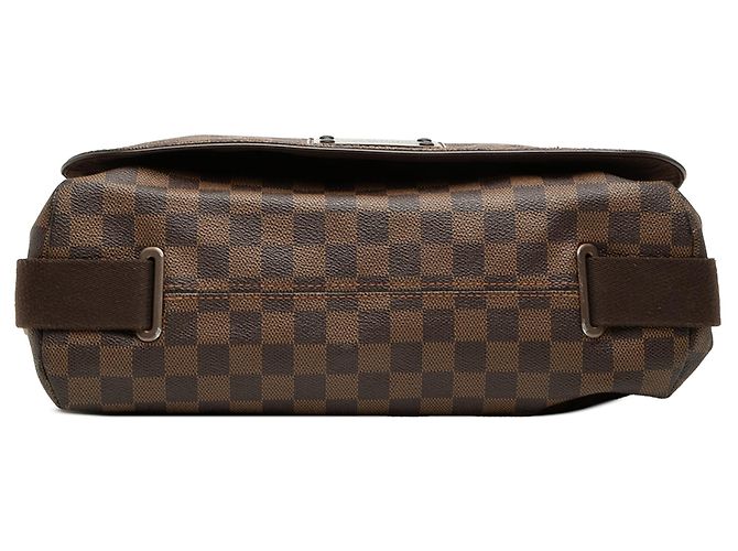 Borsa a tracolla Louis Vuitton Damier Ebene Brooklyn GM marrone - vista 3