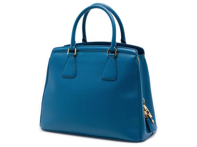 Tote Prada Saffiano Lux Parabole blu - vista 2