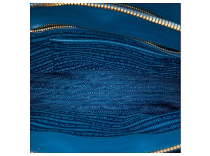 Tote Prada Saffiano Lux Parabole blu - vista 4