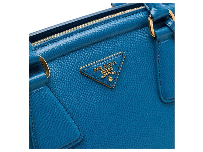 Tote Prada Saffiano Lux Parabole blu - vista 5
