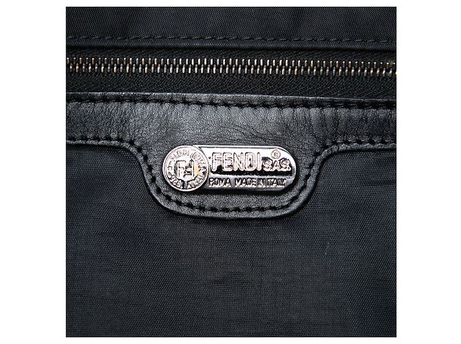 Tote in nylon FF nero Fendi - vista 5