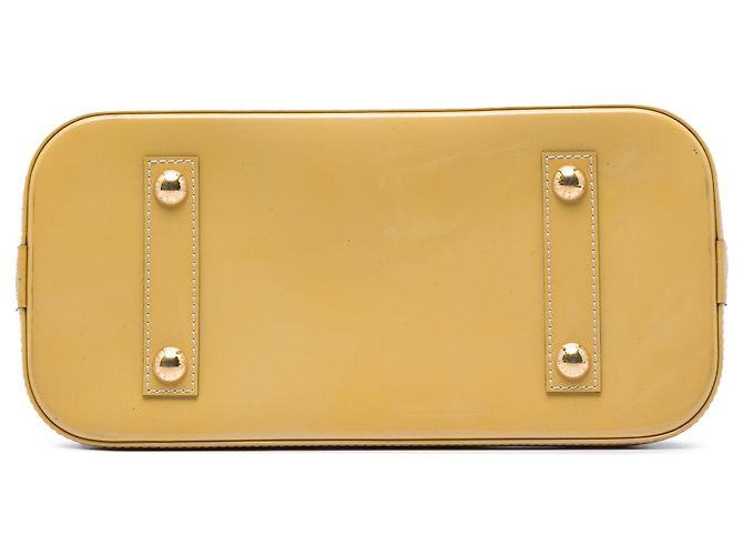 Borsa Louis Vuitton Monogram Vernis Alma PM Beige - vista 3