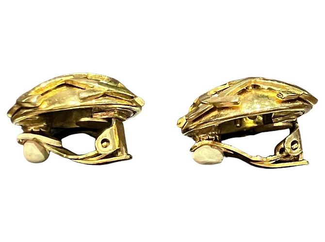 Orecchini a clip Chanel placcati oro - vista 2