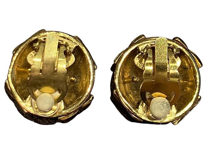 Orecchini a clip Chanel placcati oro - vista 3