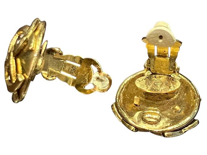 Orecchini a clip Chanel placcati oro - vista 4