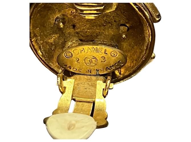 Orecchini a clip Chanel placcati oro - vista 7