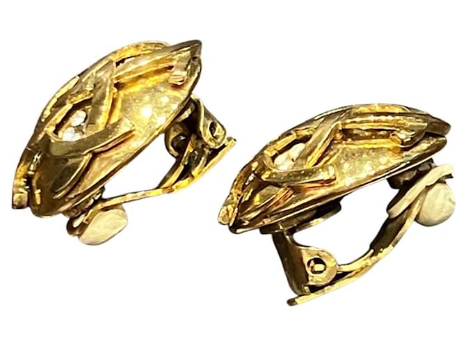 Orecchini a clip Chanel placcati oro - vista 9