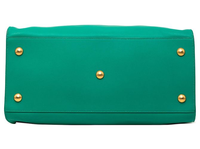 Borsa cabas Chyc in pelle di vitello Medium verde Saint Laurent - vista 3