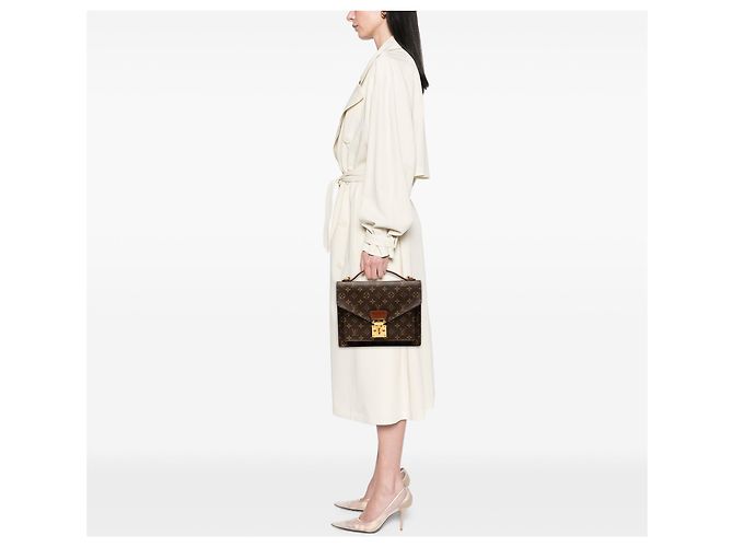 Borsa Louis Vuitton Monogram Monceau 28 marrone - vista 8