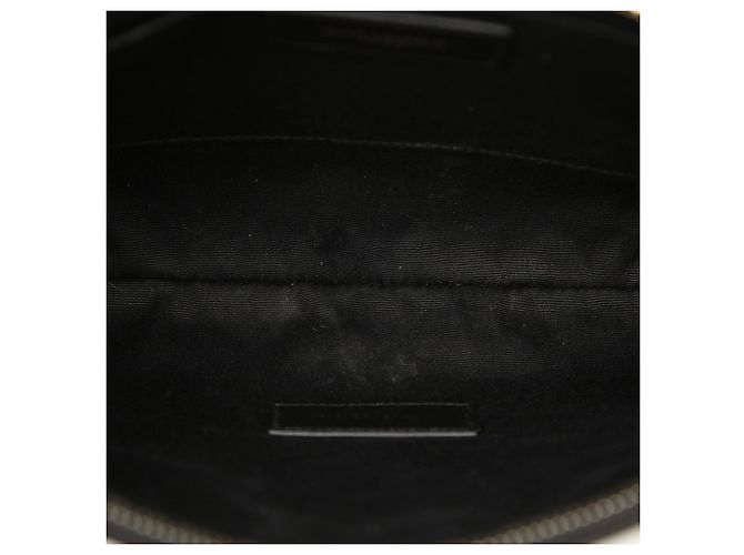 Clutch in rafia Rive Gauche beige Saint Laurent - vista 4