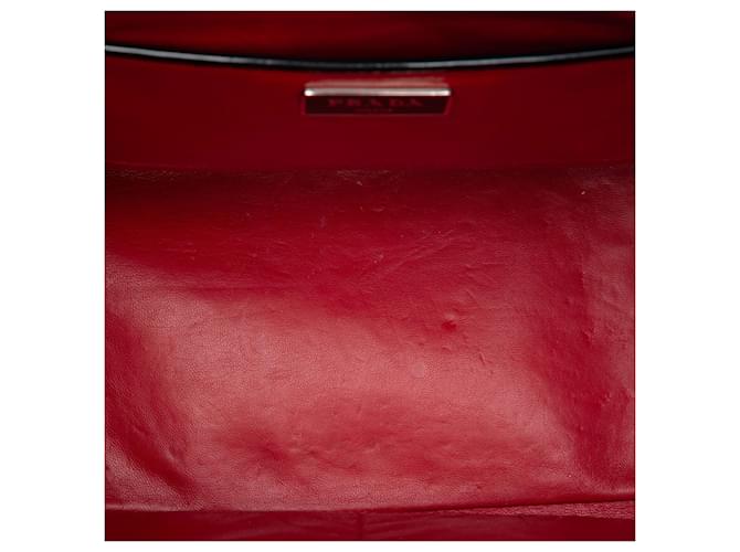 Tote Spazzolato nero con cristalli e borchie Prada - vista 4