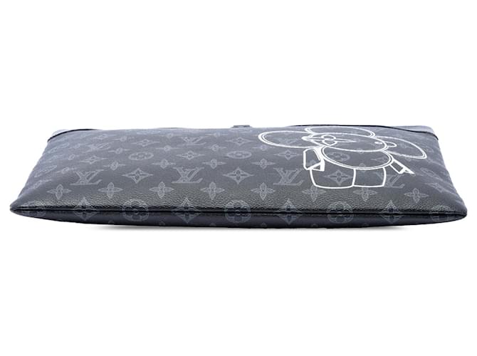 Pochette Louis Vuitton Monogram Eclipse Vivienne Apollo GM Nero - vista 3